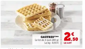 U Express GAUFRES offre