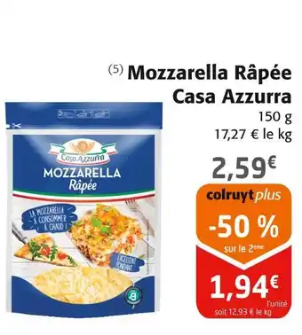 Colruyt Casa Azzurra Mozzarella Râpée offre