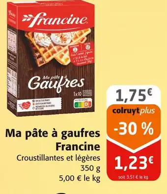 Colruyt Francine Ma pâte à gaufres offre
