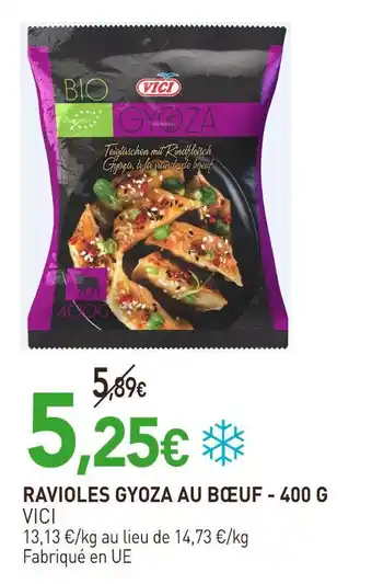 naturéO VICI RAVIOLES GYOZA AU BŒUF offre
