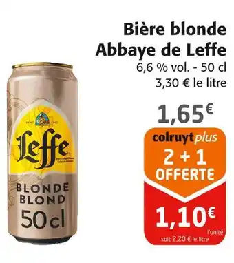Colruyt Leffe Bière blonde Abbaye offre