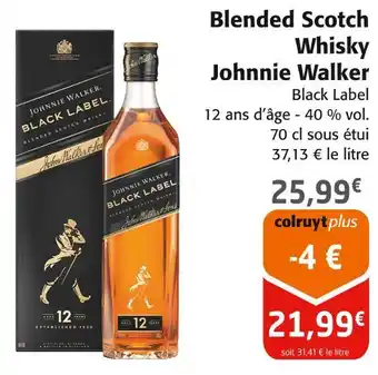 Colruyt Johnnie Walker Blended Scotch Whisky offre