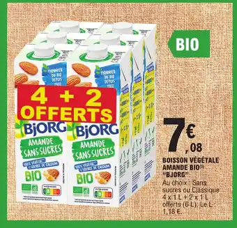 E.Leclerc BOISSON VEGETALE AMANDE BIO®3) "BJORG" offre