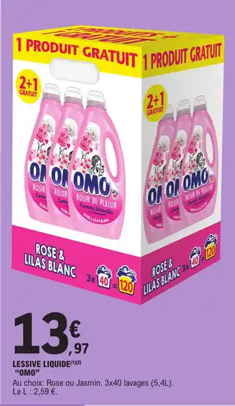 E.Leclerc LESSIVE LIQUIDE(¹)(2) "OMO" offre