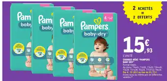 E.Leclerc CHANGES BÉBÉ "PAMPERS offre