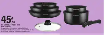 E.Leclerc SET AMOVIBLE 7 PIECES NOIR ARTHUR MARTIN offre