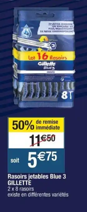 Cora x Carrefour Rasoirs jetables Blue 3 offre