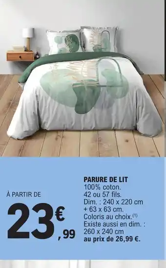 E.Leclerc PARURE DE LIT offre