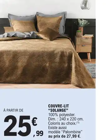 E.Leclerc COUVRE-LIT "SOLANGE" offre