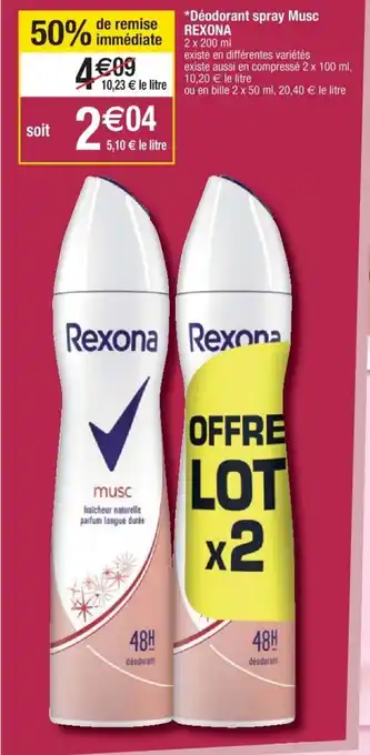 Cora x Carrefour Déodorant spray Musc offre