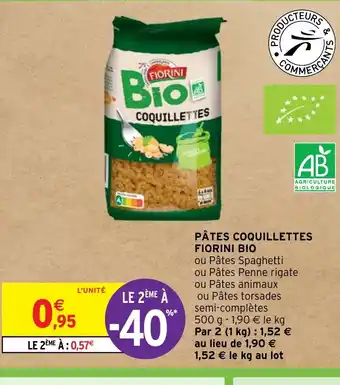 Intermarché Hyper PÂTES COQUILLETTES FIORINI BIO offre