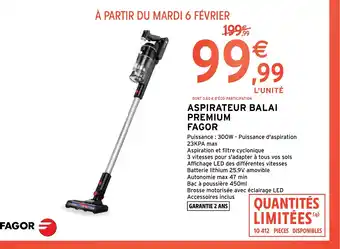 Intermarché Hyper ASPIRATEUR BALAI PREMIUM FAGOR offre