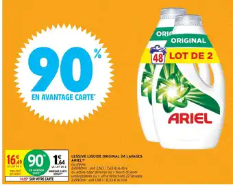 Intermarché Hyper LESSIVE LIQUIDE ORIGINAL 24 LAVAGES ARIEL (b) offre