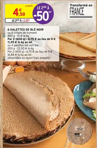 Intermarché Hyper 6 GALETTES DE BLÉ NOIR offre