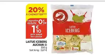 Bi1 Laitue Iceberg Auchan offre