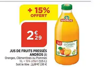 Bi1 Jus De Fruits Pressés Andros offre