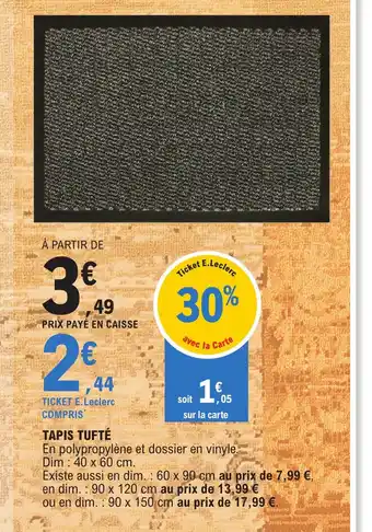 E.Leclerc TAPIS TUFTÉ offre