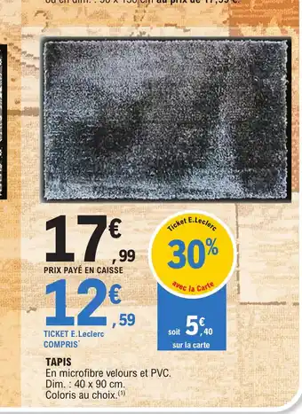 E.Leclerc TAPIS offre