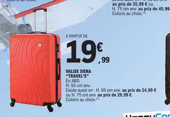 E.Leclerc VALISE SIENA TRAVEL'S offre