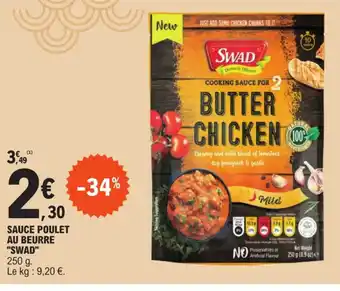 E.Leclerc SAUCE POULET AU BEURRE SWAD offre