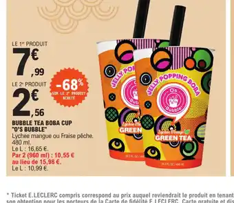E.Leclerc BUBBLE TEA BOBA CUP offre