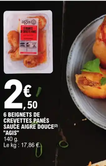 E.Leclerc 6 BEIGNETS DE CREVETTES PANÉS offre