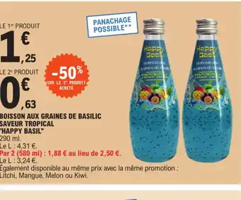 E.Leclerc BOISSON AUX GRAINES DE BASILIC offre