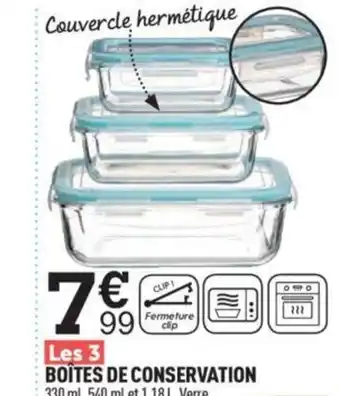 Centrakor BOITES DE CONSERVATION offre