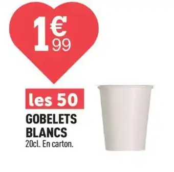 Centrakor GOBELETS BLANCS offre