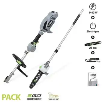 Brico Cash Pack Multifonction Élagueuse Sur Perche Sans Fil Guide Oregon 25cm Ego Power+ offre