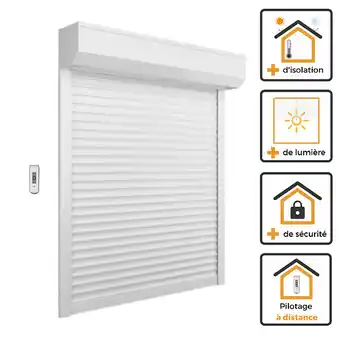Brico Cash Volet Roulant radio ALU H140 cm x L120 cm blanc offre