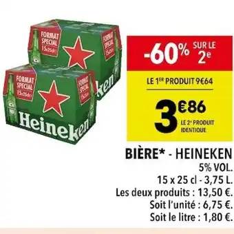 Supeco BIÈRE* -HEINEKEN offre