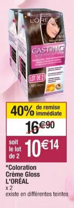 Cora x Carrefour Coloration crème gloss offre