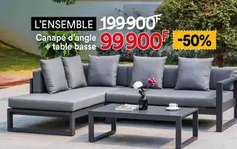 BUT Canapé d'angle table basse offre