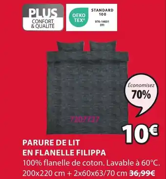 JYSK PARURE DE LIT EN FLANELLE FILIPPA offre