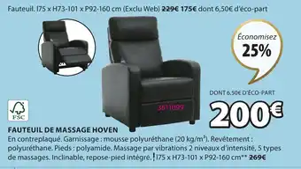 JYSK FAUTEUIL DE MASSAGE HOVEN offre