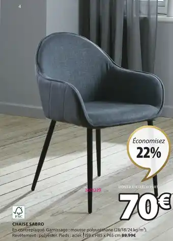 JYSK CHAISE SABRO offre