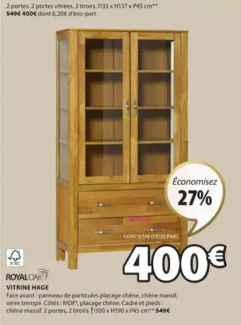 JYSK VITRINE HAGE offre