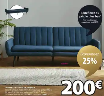 JYSK CANAPÉ CONVERTIBLE HARNDRUP offre