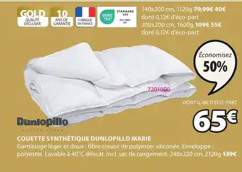 JYSK COUETTE SYNTHÉTIQUE DUNLOPILLO MARIE offre