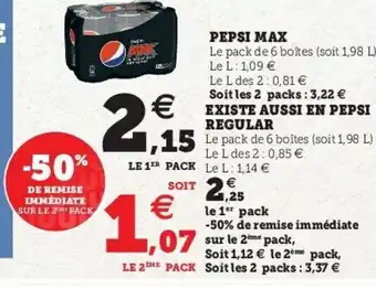 Super U Pepsi max offre