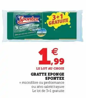 Super U Gratte eponge spontex offre