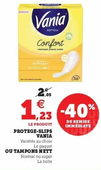 Super U Protege-slips vania offre