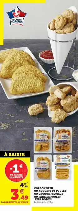 Cordon bleu ou nuggets de poulet