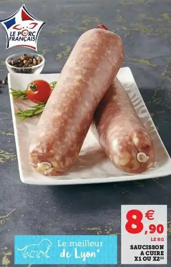 Super U Saucisson a cuire X1 ou X2 offre