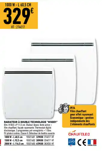 Brico Cash Radiateur à double technology offre