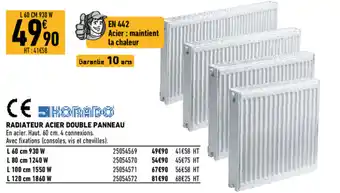 Brico Cash Radiateur acier douvle panneau offre