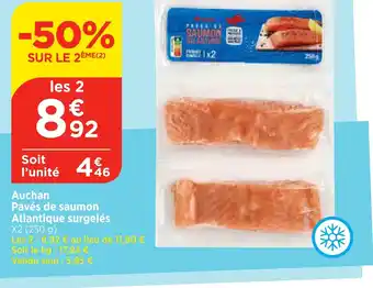 Maximarché Auchan Pavés de saumon Atlantique surgelés offre