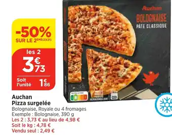 Maximarché Auchan Pizza surgelée offre