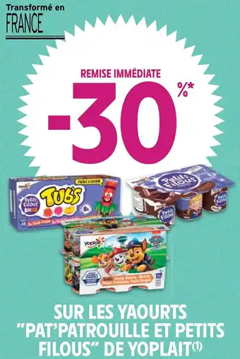 Intermarché SUR LES YAOURTS "PAT'PATROUILLE ET PETITS offre
